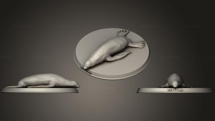 Animal figurines (Seal Lion, STKJ_1451) 3D models for cnc